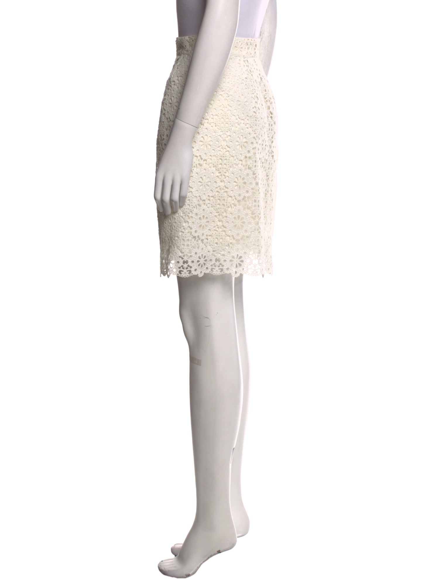 Dolce & Gabbana Lace Trim Embellishment Mini Skirt