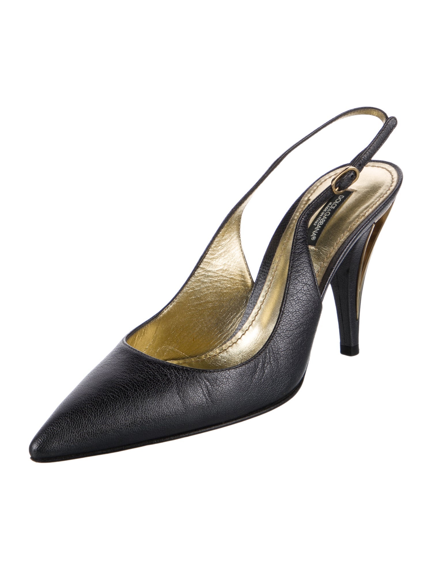 Dolce & Gabbana Leather Slingback Pumps