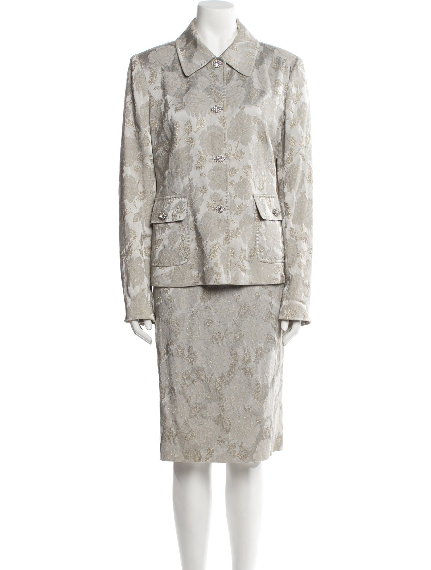 Dolce & Gabbana Floral Print Skirt Suit