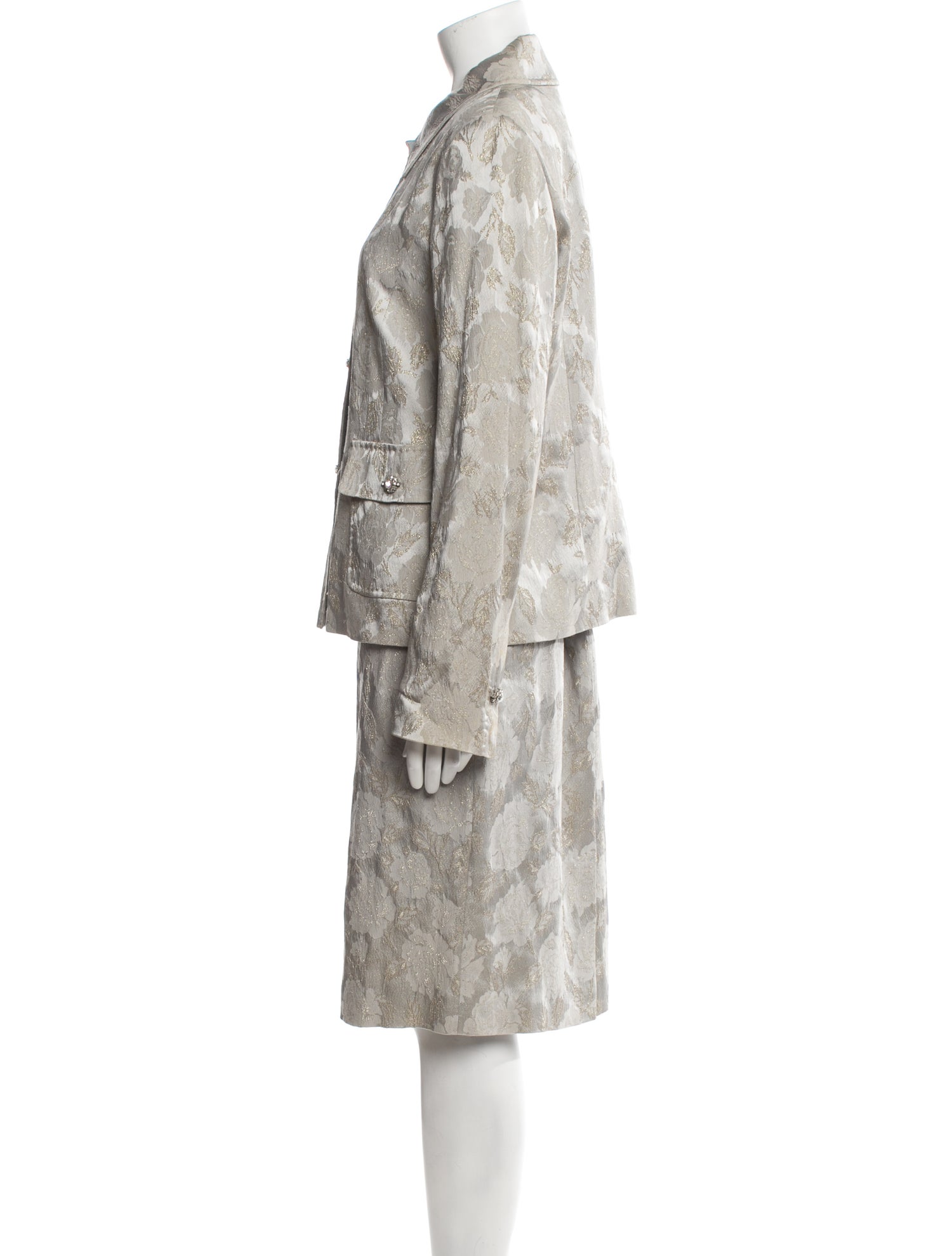 Dolce & Gabbana Floral Print Skirt Suit