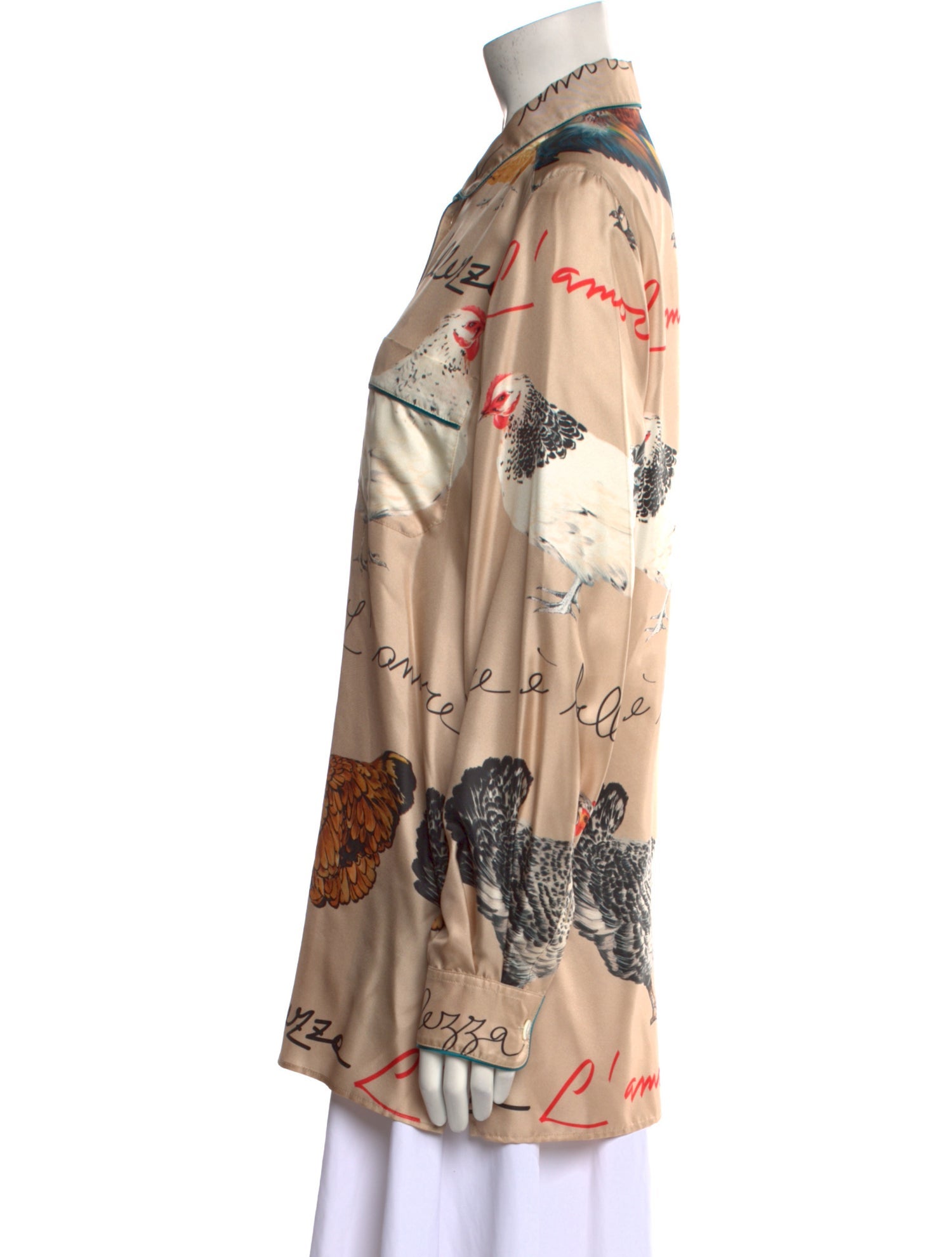 Dolce & Gabbana Silk Printed Button-Up Top