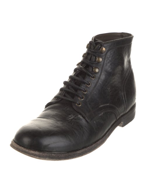 Dolce & Gabbana Leather Lace-Up Boots
