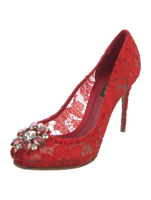 Dolce & Gabbana Lace Lace Pattern Pumps