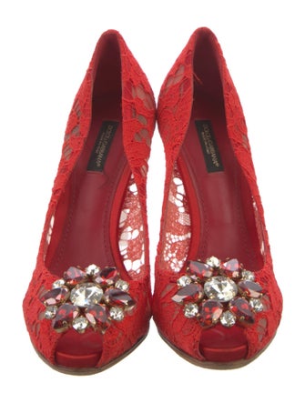 Dolce & Gabbana Lace Lace Pattern Pumps