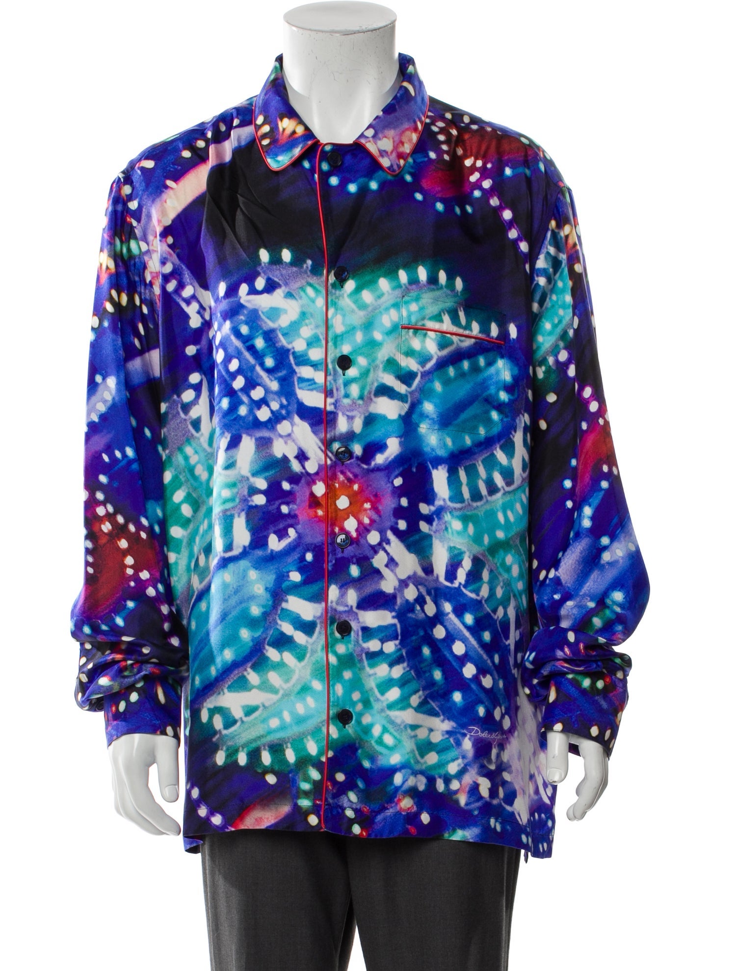 Dolce & Gabbana Silk Printed Pajama Top