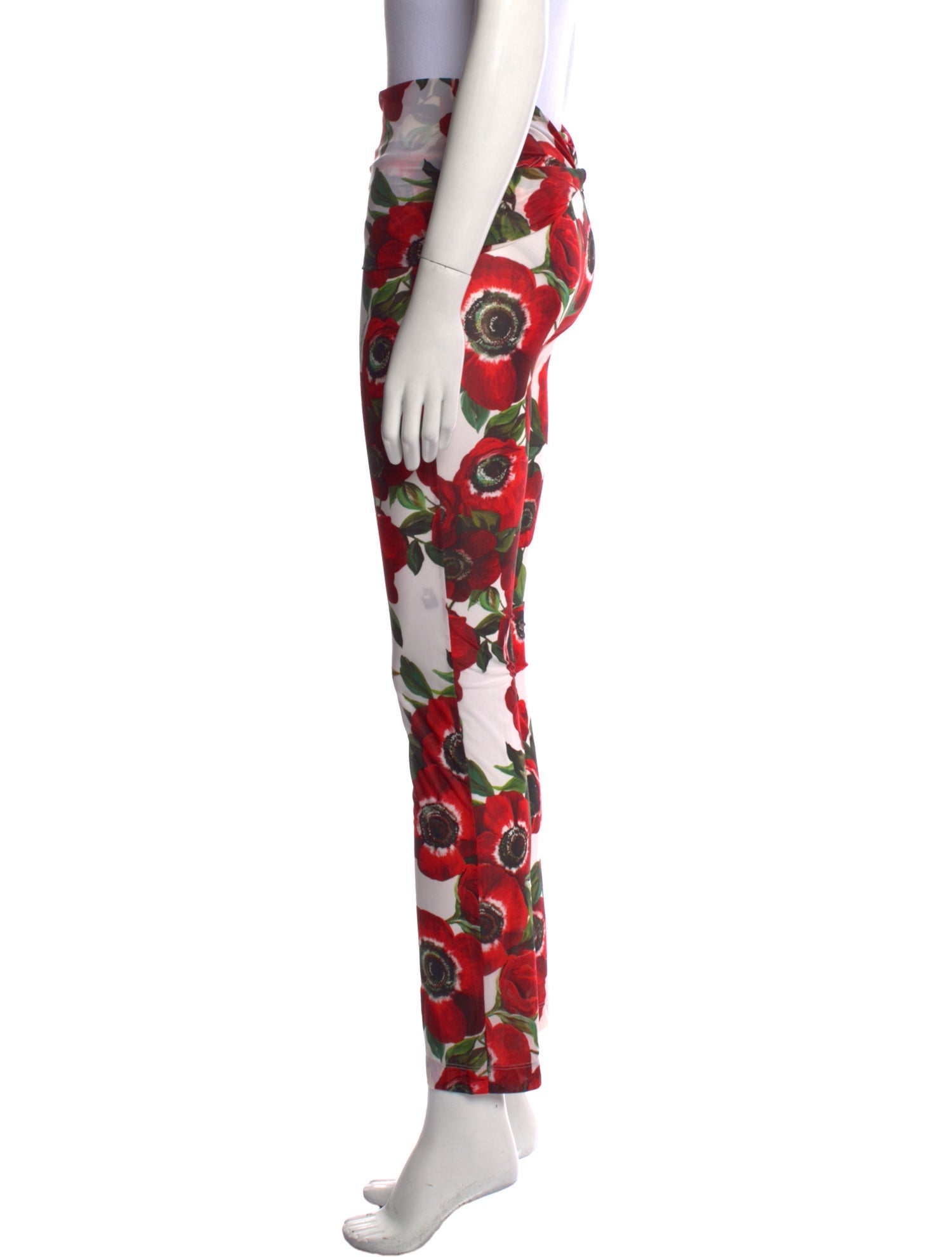 Dolce & Gabbana Floral Print Skinny Leg Pants