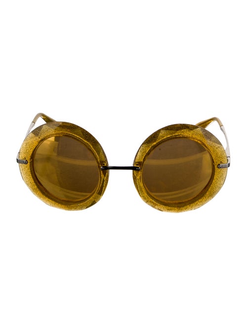Dolce & Gabbana Round Mirrored Sunglasses