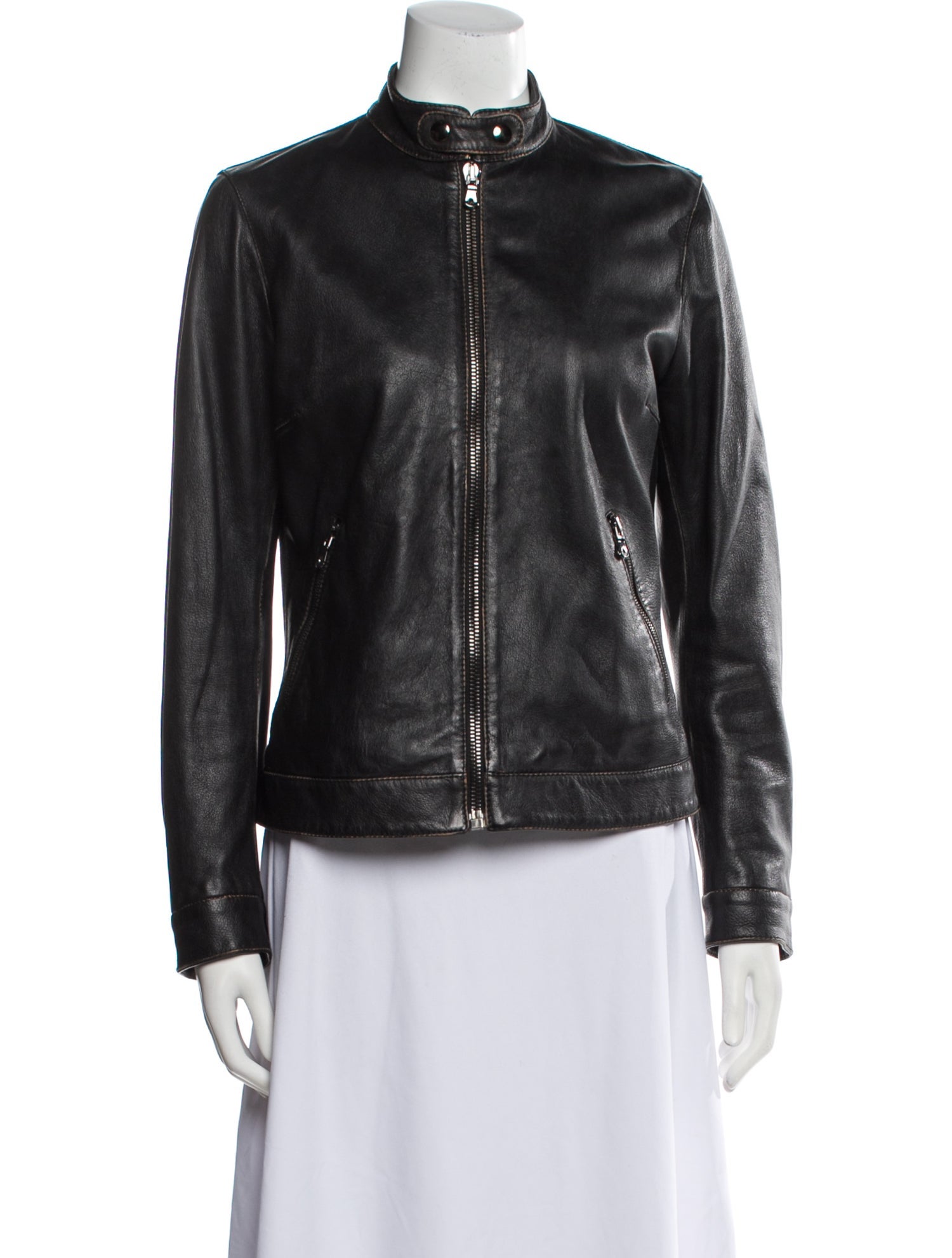 Dolce & Gabbana Leather Fur Jacket