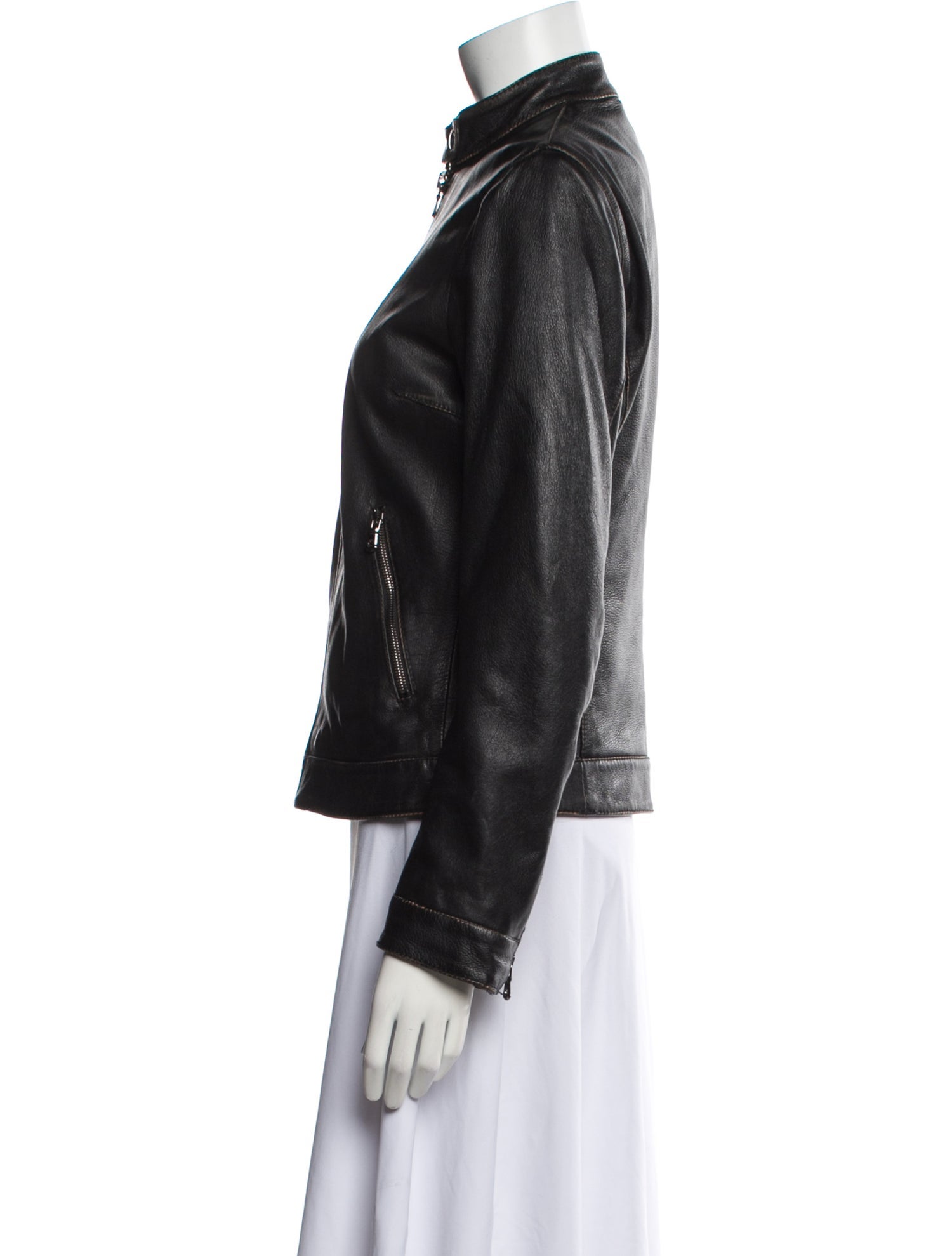 Dolce & Gabbana Leather Fur Jacket