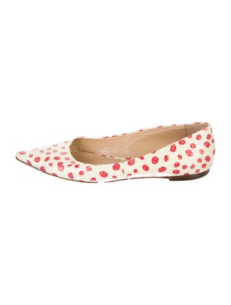 Dolce & Gabbana Snakeskin Polka Dot Print Ballet Flats