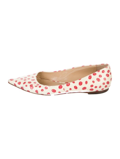 Dolce & Gabbana Snakeskin Polka Dot Print Ballet Flats