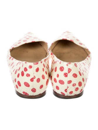 Dolce & Gabbana Snakeskin Polka Dot Print Ballet Flats