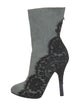 Dolce & Gabbana Denim Lace Pattern Sock Boots