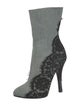 Dolce & Gabbana Denim Lace Pattern Sock Boots