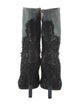 Dolce & Gabbana Denim Lace Pattern Sock Boots