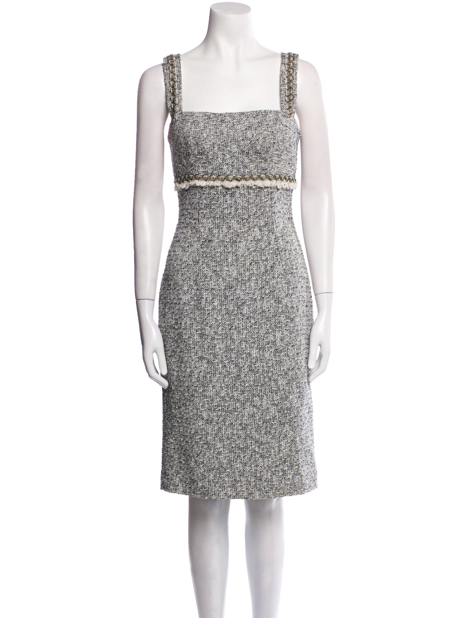 Dolce & Gabbana Tweed Pattern Knee-Length Dress
