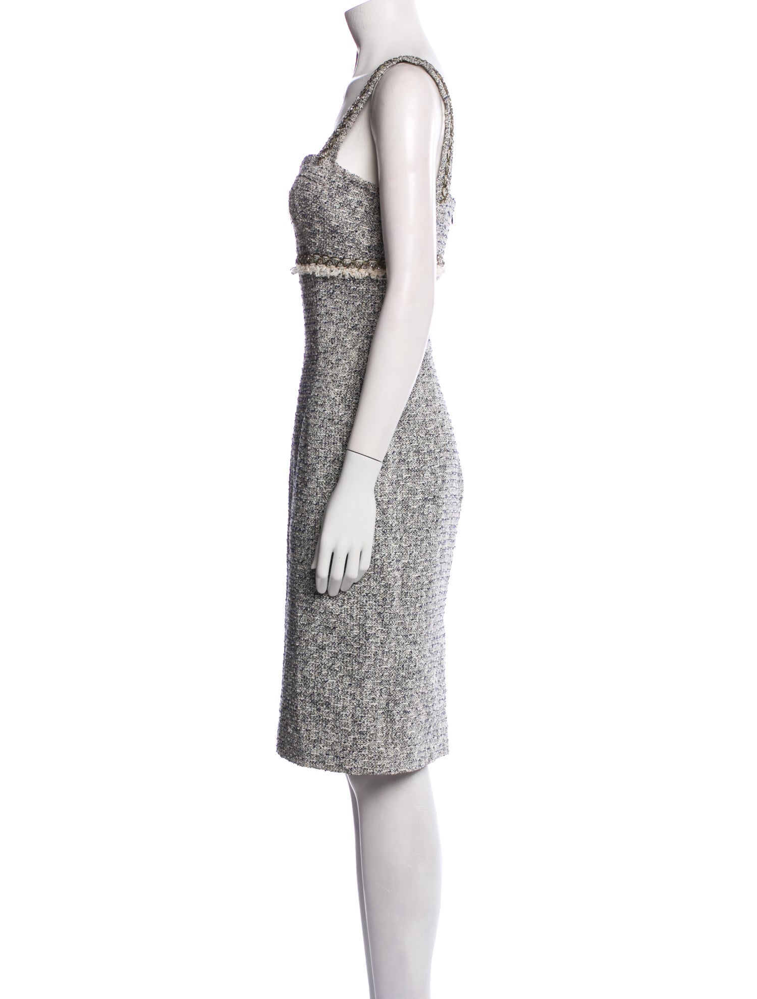 Dolce & Gabbana Tweed Pattern Knee-Length Dress