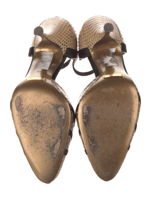 Dolce & Gabbana Snakeskin Animal Print D'Orsay Pumps