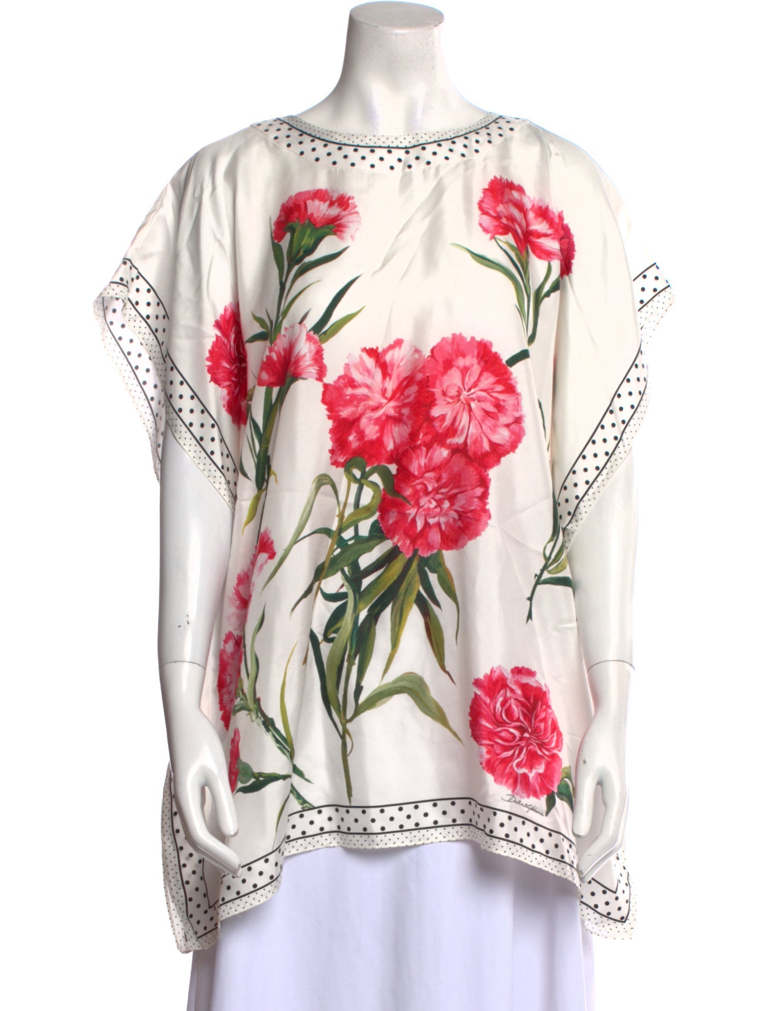 Dolce & Gabbana Silk Floral Print Tunic
