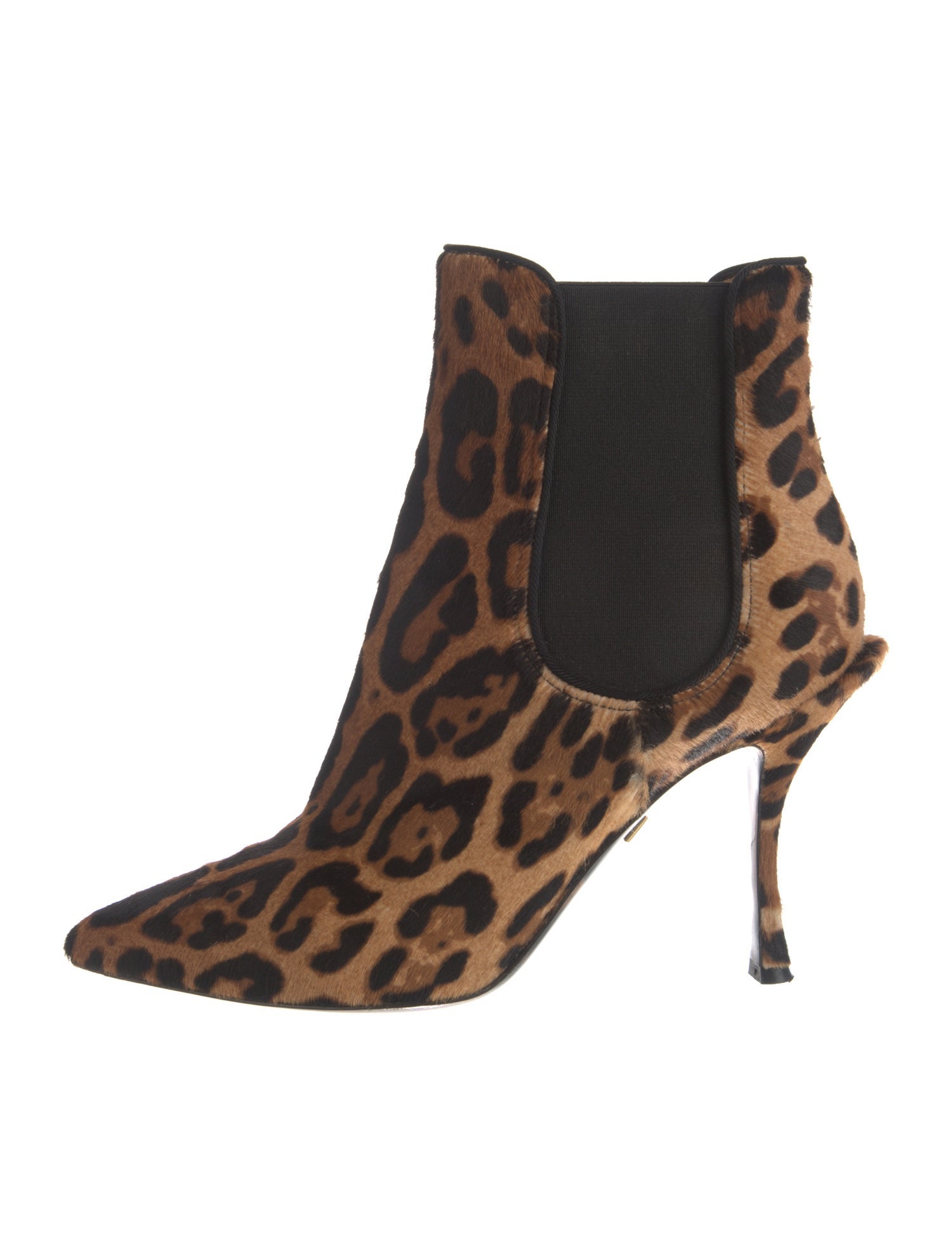Dolce & Gabbana Ponyhair Animal Print Chelsea Boots