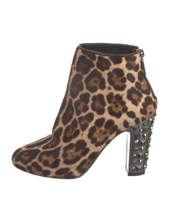 Dolce & Gabbana Ponyhair Animal Print Boots