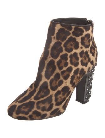Dolce & Gabbana Ponyhair Animal Print Boots
