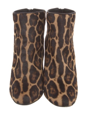 Dolce & Gabbana Ponyhair Animal Print Boots
