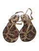 Dolce & Gabbana Patent Leather Animal Print Sandals