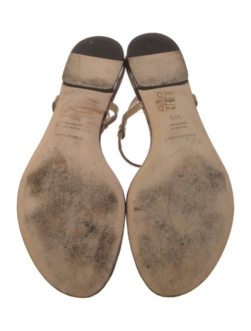 Dolce & Gabbana Patent Leather Animal Print Sandals