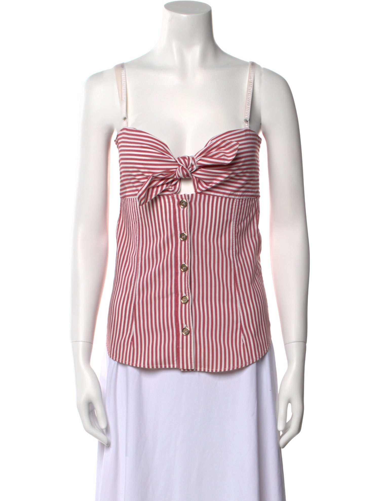 D&G Striped Square Neckline Top