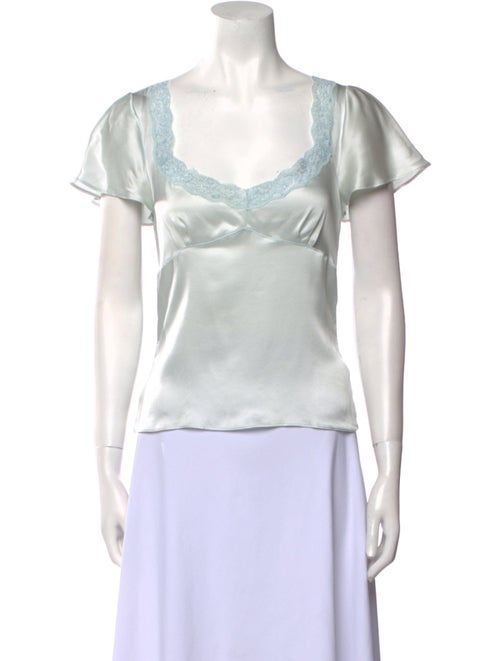 Dolce & Gabbana Silk Square Neckline T-Shirt