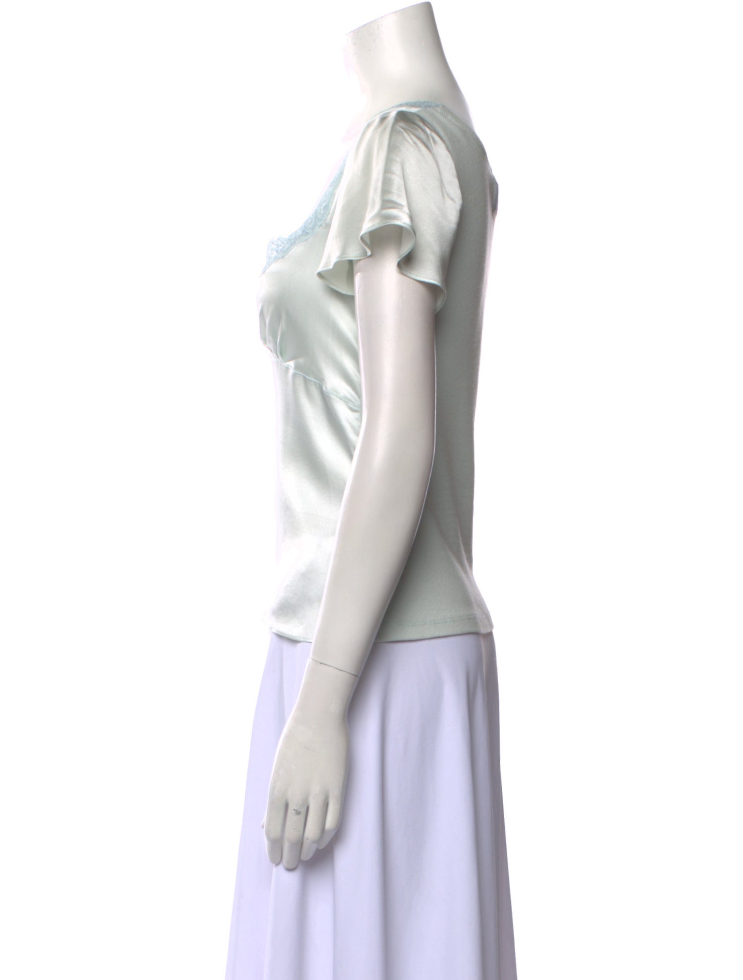 Dolce & Gabbana Silk Square Neckline T-Shirt