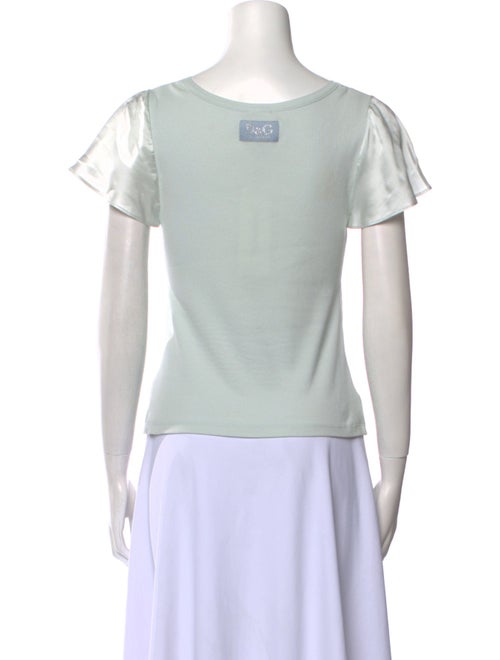 Dolce & Gabbana Silk Square Neckline T-Shirt