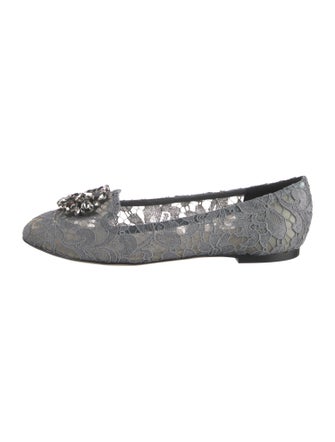 Dolce & Gabbana Lace Lace Pattern Ballet Flats