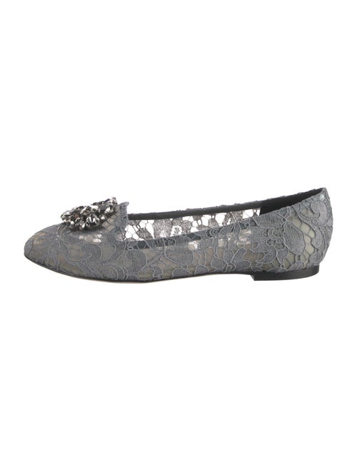 Dolce & Gabbana Lace Lace Pattern Ballet Flats
