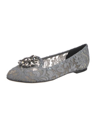 Dolce & Gabbana Lace Lace Pattern Ballet Flats