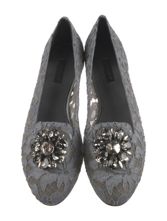 Dolce & Gabbana Lace Lace Pattern Ballet Flats