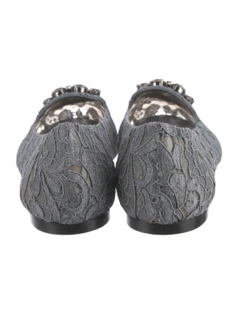 Dolce & Gabbana Lace Lace Pattern Ballet Flats