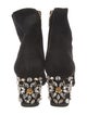 Dolce & Gabbana Suede Crystal Embellishments Boots
