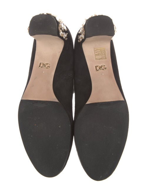 Dolce & Gabbana Suede Crystal Embellishments Boots