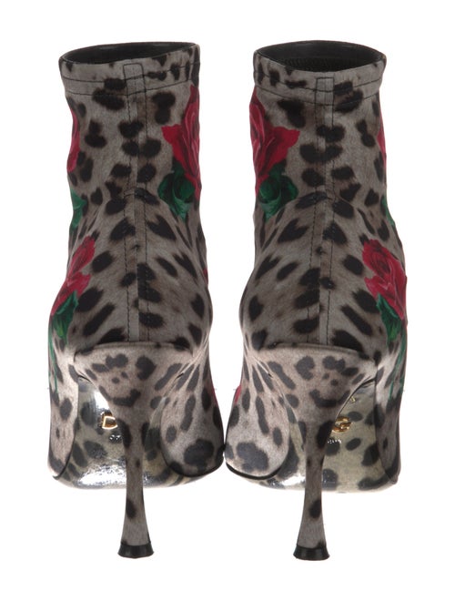 Dolce & Gabbana Neoprene Animal Print Sock Boots