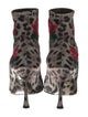 Dolce & Gabbana Neoprene Animal Print Sock Boots