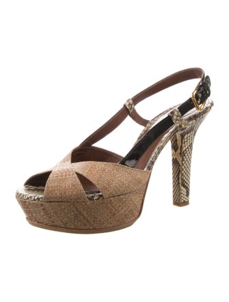 Dolce & Gabbana Rattan Printed Slingback Pumps