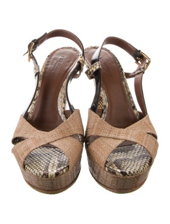 Dolce & Gabbana Rattan Printed Slingback Pumps