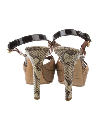 Dolce & Gabbana Rattan Printed Slingback Pumps