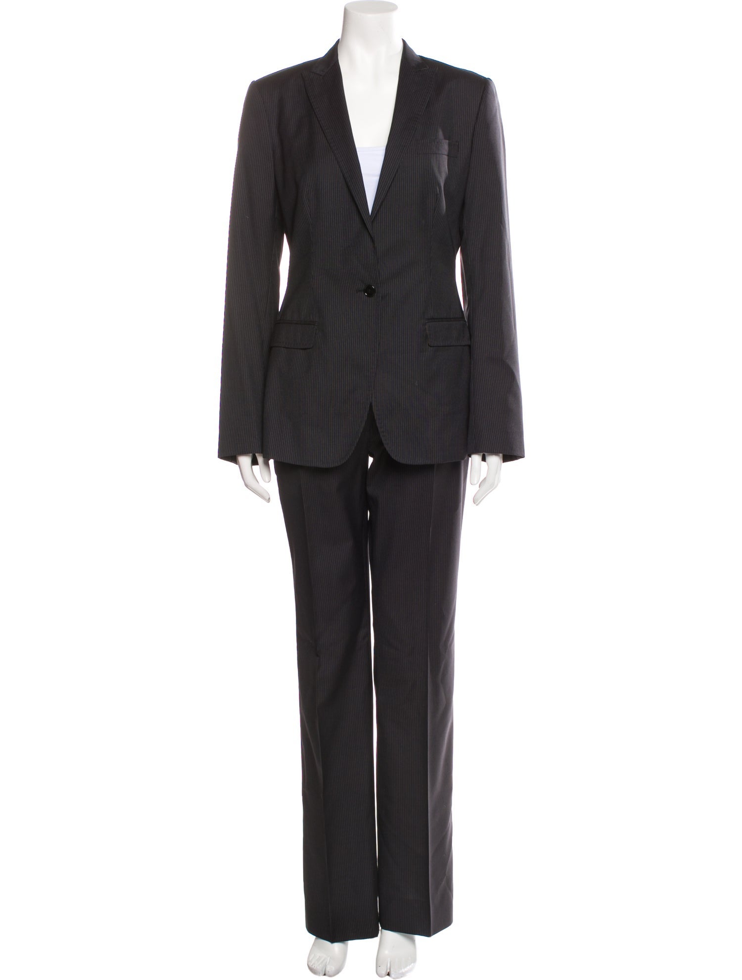 Dolce & Gabbana Virgin Wool Striped Pantsuit