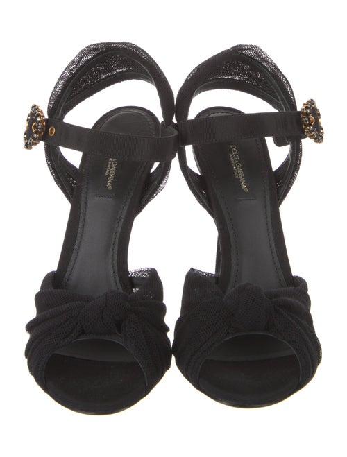 Dolce & Gabbana Mesh Crystal Embellishments D'Orsay Pumps