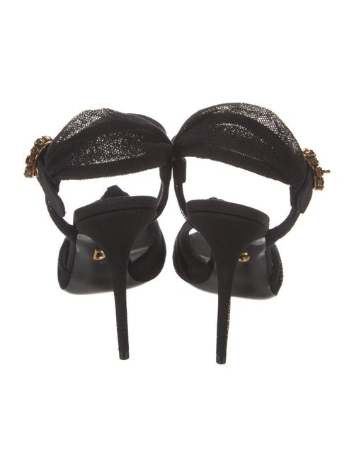 Dolce & Gabbana Mesh Crystal Embellishments D'Orsay Pumps