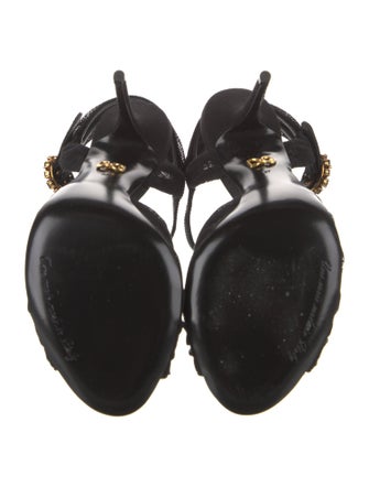 Dolce & Gabbana Mesh Crystal Embellishments D'Orsay Pumps