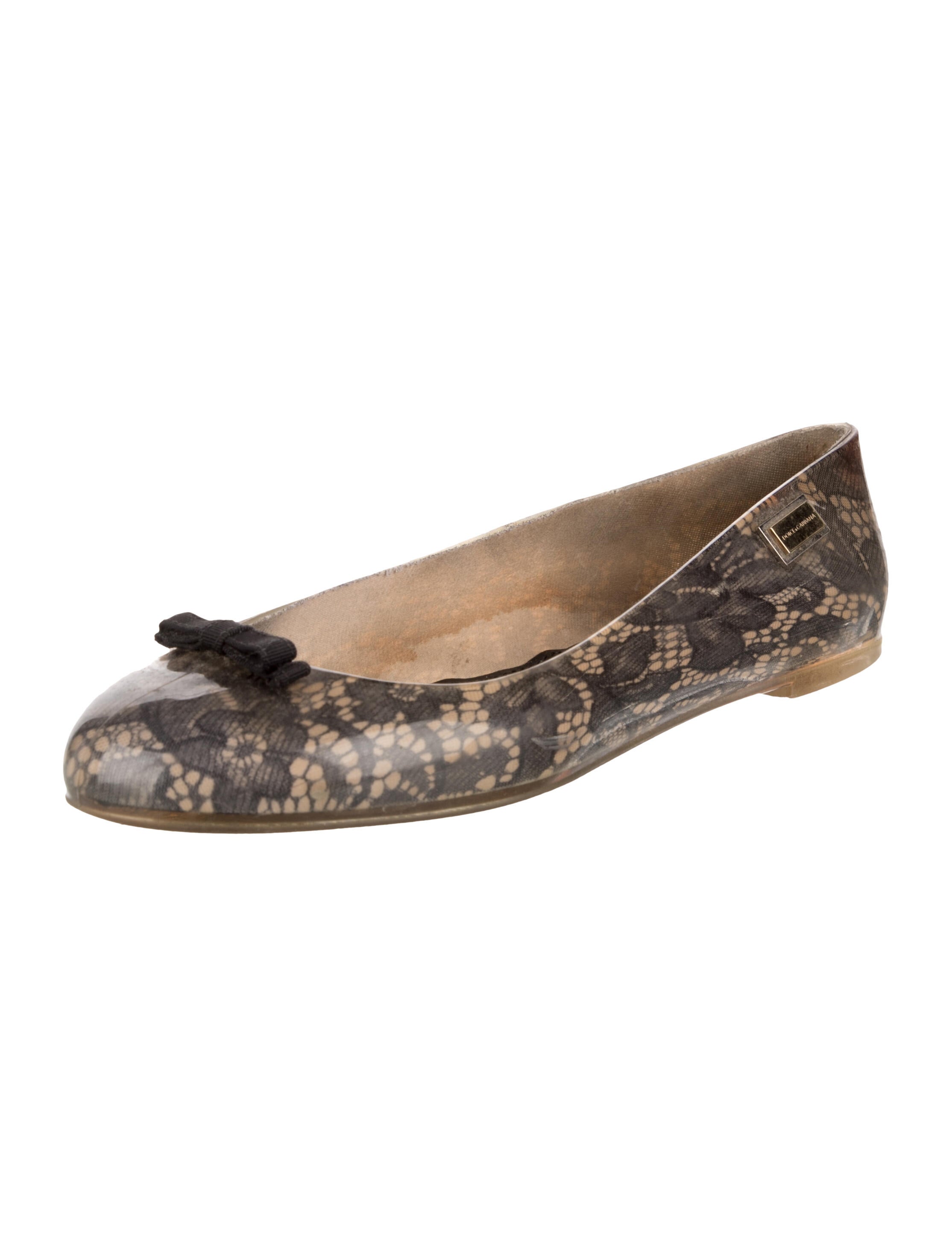 Dolce & Gabbana PVC Animal Print Ballet Flats